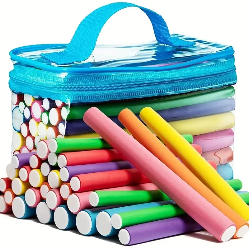 42개/세트 플렉시블 컬링 로드 헤어 트위스트 플렉시 로드 헤어 컬러 세트 트위스트 폼 헤어 롤러 DIY 무열 헤어 로드 롤러