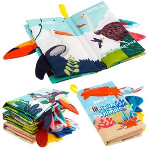 아기 책 장난감, 아기 책 0-6개월, 3PCS 터치 및 느낌 천 Crinkle Soft Books, 0-3-6-12-18개월 유아 신생아용 장난감