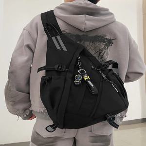 스트릿 스타일 다기능 백팩 남성용 양궁 가방 스포츠 사이클링 싱글 숄더 슬랜트 백 실용적인 작업용 체스트 백