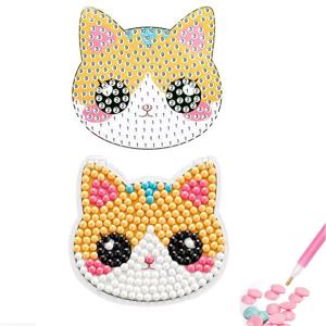 어린이 DIY 다이아몬드 그림 수제 재료 팩 만화 애니메이션 스티커 장식 교육 장난감 숫자 선물로 페인트