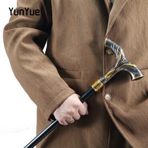 블랙 및 골드 스트라이프 패션 워킹 스틱 장식 코스프레, 현대 유행 워킹 지팡이, 할로윈 손잡이 크로시에 93cm