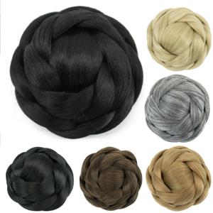 합성 머리 Chignon 헤어 롤빵 커버 금발 롤빵 가발 Updo Bsh 헤어 도넛 공급 업체 헤어 조각 헤어 롤빵 커버