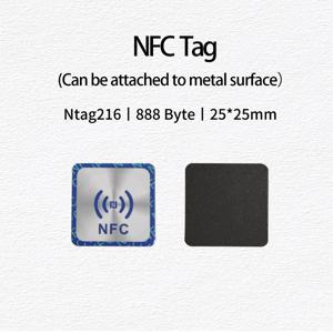 10pcs 안티 금속 NFC 스티커 888 바이트 Ntag216 라벨 13.56MHz 프로그래밍 가능한 빈 NFC 태그 범용 프로토콜 ISO14443A