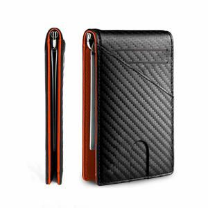초슬림 카본 파이버 머니 클립 패셔너블 & 심플 카드 홀더 출퇴근 친화적 휴대용 미니 다기능 카드 지갑