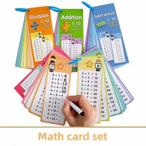 재사용 가능한 숫자 학습 카드, 어린이 수학 교육 보조, 수학 덧셈 뺄셈 승부, 15 개/세트