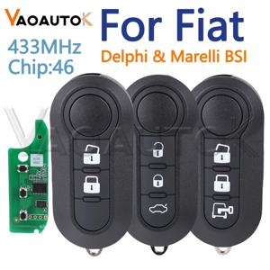 원격 자동차 키 피아트 500 MPV 푼토 브라보 두카토 도블로 쿠보 그란데 시트로엥 점퍼 푸조 복서 델파이 & 마렐리 ID46 433.92MHz