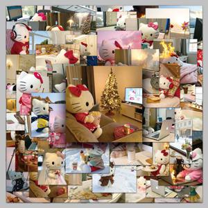 54PCS 귀여운 헬로 키티 일일 낙서 스티커 Kawaii Sanrio 데칼 장식 기타 스케이트 보드 전화 컵 방수 스티커