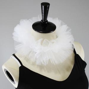 계층화 된 메쉬 푹신한 칼라 Tulle 스카프 궁전 목 러프 칼라 장식 가짜 칼라 목걸이 광대 코스프레 의상 소품