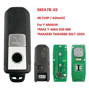 MK0028 오토바이 원격 스마트 제어 ID49 칩 433.92MHz SKEA7B-03 Yamaha TMAX530 TMAX560 2017-2023 용 근접 키 Fob