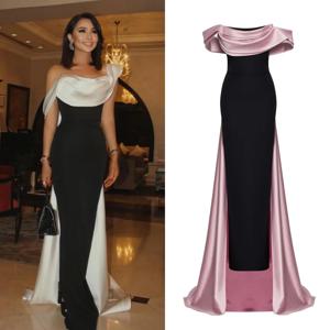 맞춤형 저지 플리츠 시스 오프 숄더 롱 드레스 맞춤형 행사 저녁 중국 스타일 절묘한