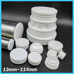 5 ~ 100Pcs 13mm ~ 114mm 흰색 라운드 플라스틱 블랭킹 엔드 캡 의자 다리 튜브 파이프 삽입 플러그 마개 먼지 커버 가구 부품