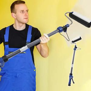 긴 텔레스코픽 라텍스 페인트 롤러 브러시 기계 라텍스 페인트 벽 칫솔질 유물 벽 페인트 롤러 도구