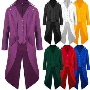 2025 중세 레트로 턱시도 Tailcoat 코스프레 의상 남자 빅토리아 고딕 자켓 코트 스왈로우 테일 더스트 Steampunk Palace 유니폼
