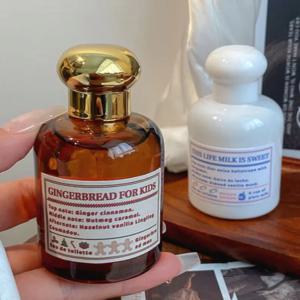 크리 에이 티브 디저트 미식가 향수 인기있는 우유 진저 브레드 유혹 오 드 향수 스프레이 맞춤형 혼합 꽃 우디 향수