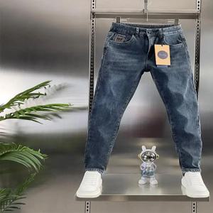 고급 남성용 청바지 스트레이트 레그 내마모성 작업복 새로운 스타일 노동 보호 한국어 버전 다용도 슬림핏 롱 팬츠