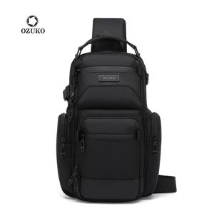 OZUKO 가슴 가방, 세련된 다기능 크로스바디 백, 남성용 경량 방수 여행 크로스바디 백