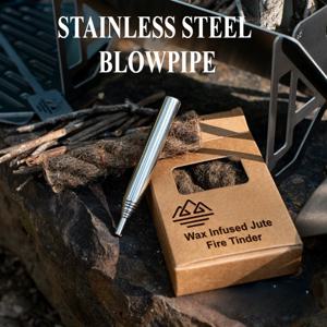 야외 개폐식 캠핑 블로우 파이프 스테인레스 스틸 송풍기 확장 화재 스틱 휴대용 접이식 화재 긴급 생존 도구