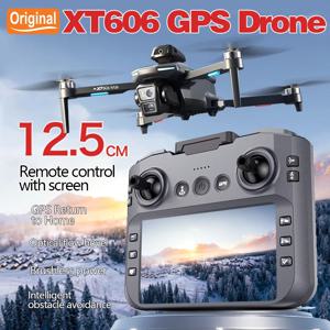 오리지널 XT606 MAX GPS 드론 4k 프로페셔널 8K HD 카메라 FPV 위시 스크린 드론 360 °   장애물 회피 쿼드콥터 장난감 드론