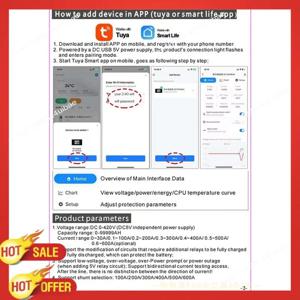 B47C 리튬 배터리 0-420V, 30A DC 전류 쿨롱 전력계용 Wifi 스마트 DT20W 전압 용량 테스터