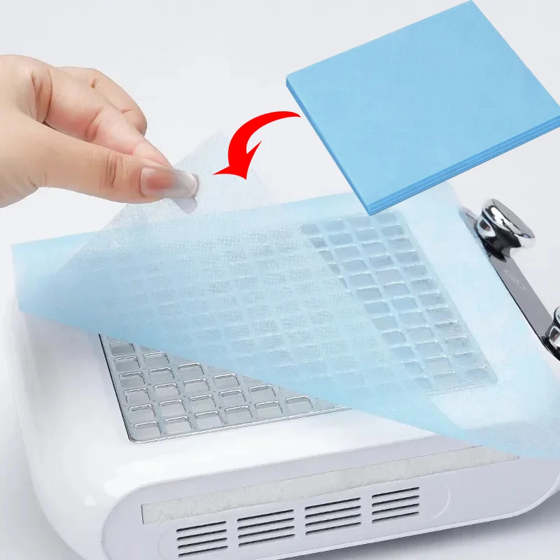 100pcs 네일 진공 청소 수집기 필터 종이 방진 교체 네일 진공 청소 필터 종이 매니큐어 기계 먼지 액세서리