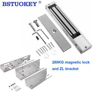 180kg 350lbs 280KG 600lbs 전기 자기 잠금 장치 DC 12V 단일 도어 전자기 잠금 장치, 액세스 제어용 ZL 브래킷 포함