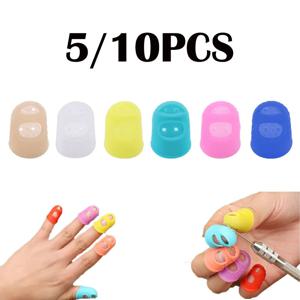 5/10pcs 바느질 너드 통기성 보호 실리콘 손가락 너드 손가락 커버 캡 퀼팅 바느질 바느질 공예 새로운