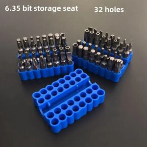 육각 드라이버 헤드 홀더 및 보관함 - 배치 헤드 보호용 내구성 있는 플라스틱 보관 소켓, 유연한 고무 st