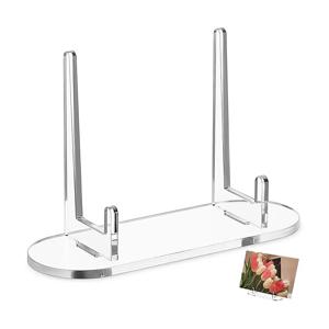 1pc 아크릴 클리어 스탠드 아크릴 이젤 디스플레이 스탠드 플레이트 카드용 다기능 디스플레이 스탠드