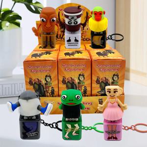 3DNew Tralalero Tralala Tungtungtung 나무 스틱 맨 버튼 키 체인 빛나는 펜던트-애니메이션 주변 장식 선물 완구