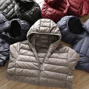 남성용 경량 숏 다운 재킷 년 겨울 코튼 패딩 코트 후드 스탠드 칼라 플러스 사이즈 보온 아우터웨어