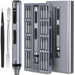 전기 스크루 드라이버 세트, C타입 충전 무선 스크루 드라이버, 정밀 마그네틱 비트 세트, 전화 PC DIY 수리 도구, 52 in 1
