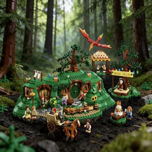 2025년 신제품 2017피스 모크 10354 반지의 제왕: 시어 모듈러 성 모델 블록 DIY 창의적 조립 브릭 어린이 선물