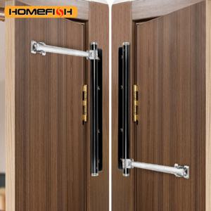 자동 도어 클로저 화이트/블랙 - 조절 가능한 무소음 이중 스프링 자동 닫힘 힌지 도어