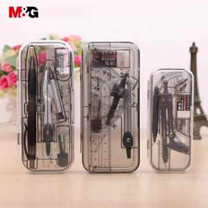 M&G 시험용 자 세트(직각자, 직선자, 각도기, 컴퍼스 포함) 펜 포함 - 홀딩 디자인 리필 가능 타입 ACS90808