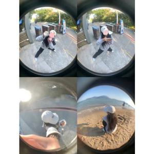 1개 재미있는 휴대폰 어안렌즈 3-in-1 휴대폰 렌즈 확대경 어안 와이드 앵글 소품