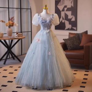가을 슈퍼 페어리 이브닝 드레스, 여성 생일 연회, 공주 스타일 성인 행사, 가벼운 웨딩 드레스, 기품 있는 드레스