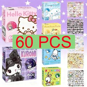 60개 산리오 헬로키티 쿠로미 시나모롤 포차코 스티커 어린이 소녀 DIY 노트북 전화기 다이어리 귀여운 만화 산리오 스티커