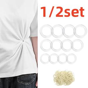 패션 플라스틱 원형 클립 버클 숄 티셔츠 타이 클립 브로치 허리 버클 다용도 의류 투명 클립 홀더