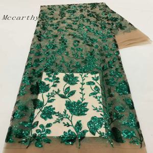 스팽글이 있는 아프리카 레이스 원단, 나이지리아 자수 프랑스 튤 메쉬 네트 레이스 원단, 웨딩 파티 재료 재봉용