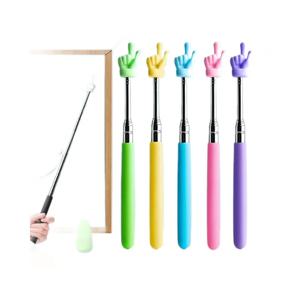 수축식 교사용 포인터 손가락 디자인 스테인리스 텔레스코픽 학교 교육용 포인터 스틱 교실용 교사용품