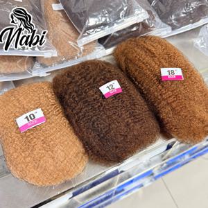 4 #   30 # 아프로 곱슬머리 인모 벌크 50g/팩 브레이딩 드레드락 벌크 헤어 부착물 없음 레미 페루산 브레이딩 헤어