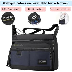 다용도 멀티컬러 슬링백, 멀티포켓 디자인, 조절 가능한 스트랩, 가벼운 일상 출퇴근용 캐주얼 스타일리시 기능성 가방