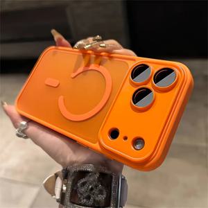 아이폰 17 에어 16 15 14 플러스 13 12 11 프로 맥스용 마그네틱 럭셔리 매트 반투명 충격 방지 폰 케이스 (맥세이프 백 커버)