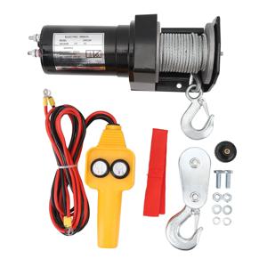 【신제품】DC12V 2000lbs 전기 윈치(리모컨 포함) 다용도 효율적인 사용 ATV UTV용 견인 트레일러 윈치
