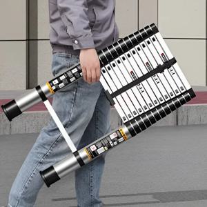 접이식 휴대용 사다리 가정용 간편 두꺼운 텔레스코픽 수직 사다리 엔지니어링 로프트 숨김형 리프트 사다리