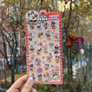 디즈니 미키 마우스 도널드 덕 3차원 릴리프 크리스탈 스티커 Diy 전화 케이스 워터 컵 장식 친구 생일 선물