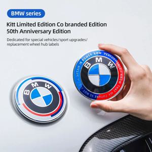 2개 74MM 82MM 프론트 후드 엠블럼 트렁크 리어 배지 로고 BMW E46 E90 F30 F10 F20 G20 E87 E60 E63 F01 F02 E83 자동차 액세서리용
