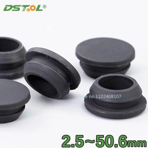 2.5-50.6mm 블랙 스냅온 실리콘 고무 홀 플러그 T형 블랭킹 엔드 캡 원뿔형 튜브 인서트 씰 스토퍼