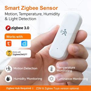 Zigbee 인체 PIR 모션 센서 조도 온도 습도 10G 밀리미터파 레이더 감지 투야 스마트 라이프 및 Z2M 선택 가능