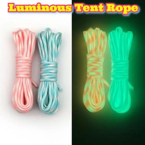 야광 파라코드 4mm 7가닥 생존 로프 야외 캠핑 비상 팔찌 제작 전술 장비 발광 텐트 로프